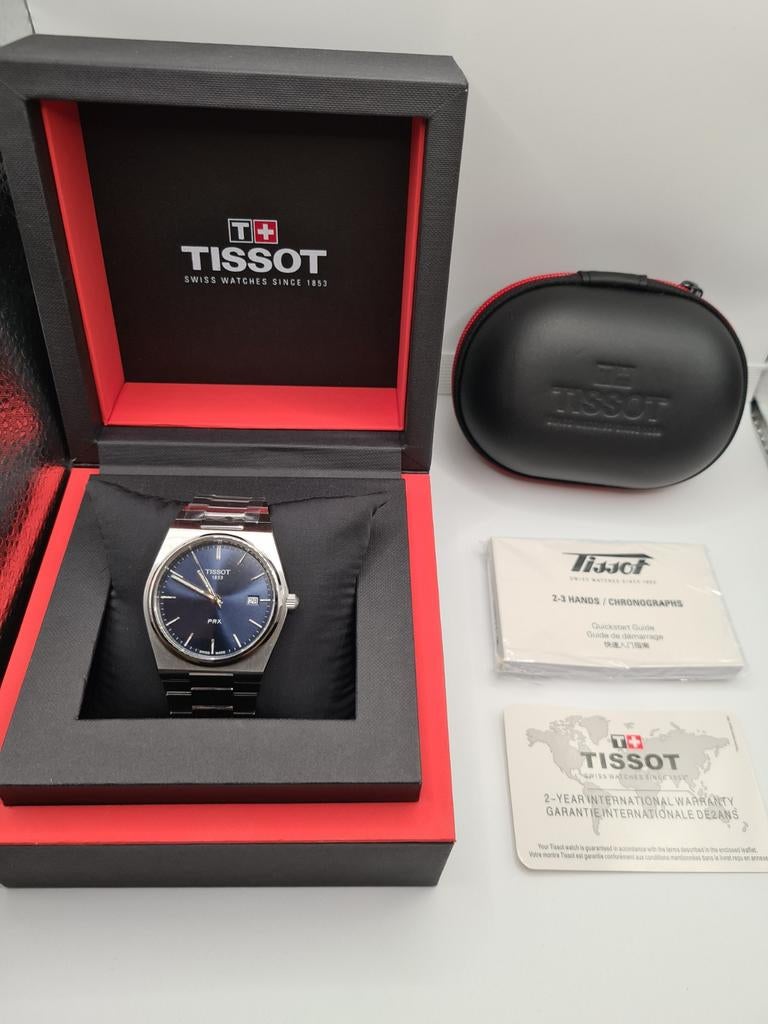 Tissot PRX 40mm - Blauw - Nieuw met Factuur & Garantie, Staal, Staal, -, Verzenden