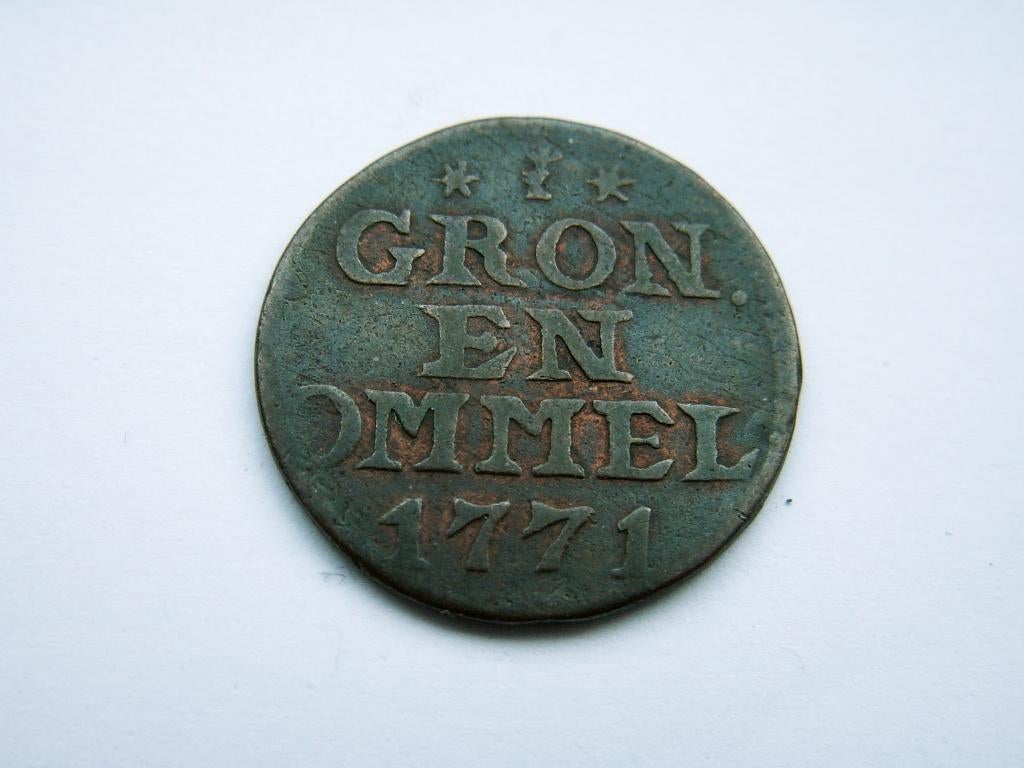 Groningen en Ommelanden.  Duit - 1771, Postzegels en Munten, Munten | Nederland, Verzenden, Vóór koninkrijk, Overige waardes, Losse munt
