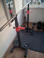 Haltersteunen en halterstang, Ophalen of Verzenden, Gebruikt, Rug, Halterstangen