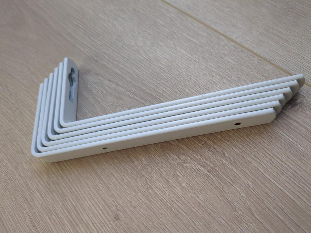 6 Wandsteunen gordijnrails 15cm, Ophalen, Gebruikt, Wit