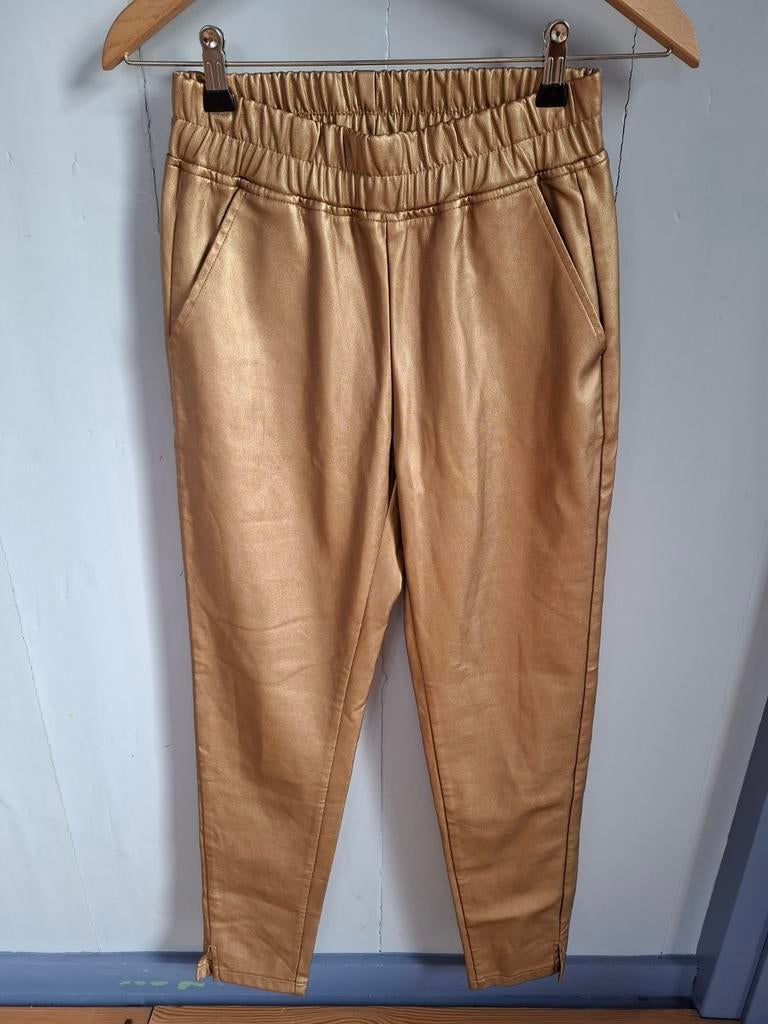 Goudkleurige "Costes" Rebel dames broek. Mt.S/M., Maat 38/40 (M), Overige kleuren, Ophalen of Verzenden, Zo goed als nieuw