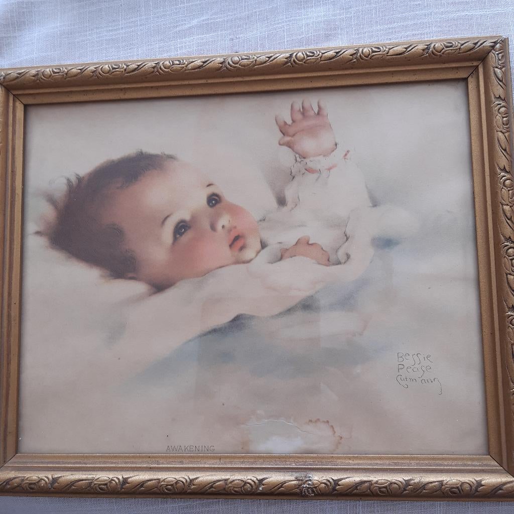 Vintage ingelijste print  Bessie Pease Gutmann, Ophalen of Verzenden