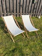 Verstelbare stoelen, Tuin en Terras, Ophalen, Gebruikt, Hout, Inklapbaar