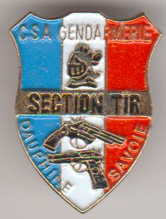 Vintage pin csa gendarmerie section tir, Verzenden, Zo goed als nieuw
