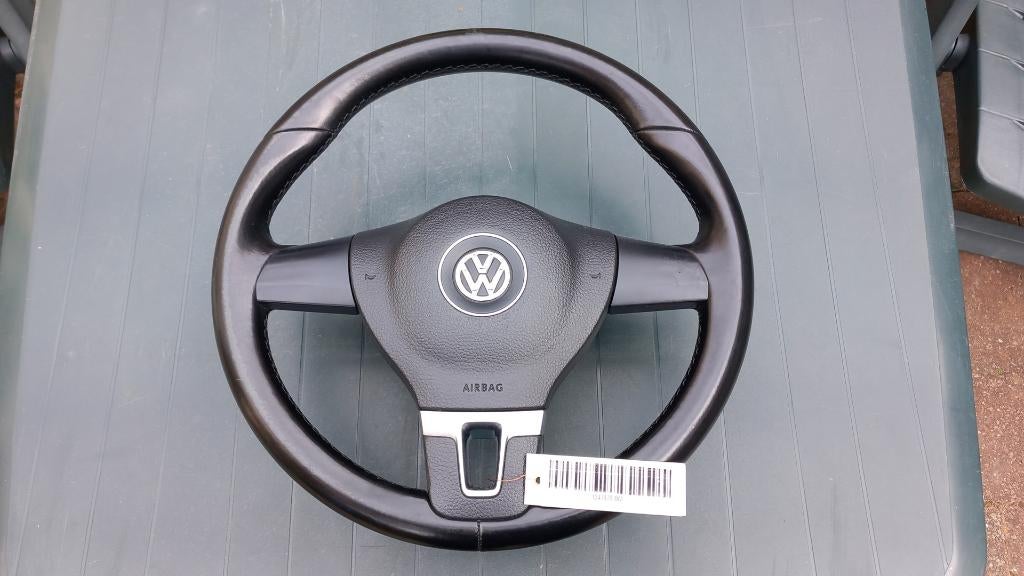 VW Passat B7 leder bekleed stuur., Auto-onderdelen, Ophalen of Verzenden, Volkswagen