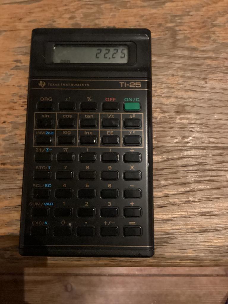 TI 25, rekenmachine jaren ‘70., Ophalen of Verzenden, Gebruikt