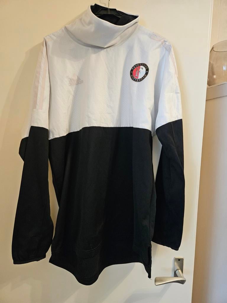 Feyenoord Trainingsshirt Adidas Zwart/Wit Champions League, Ophalen, Maat 52/54 (L), Zwart, Zo goed als nieuw