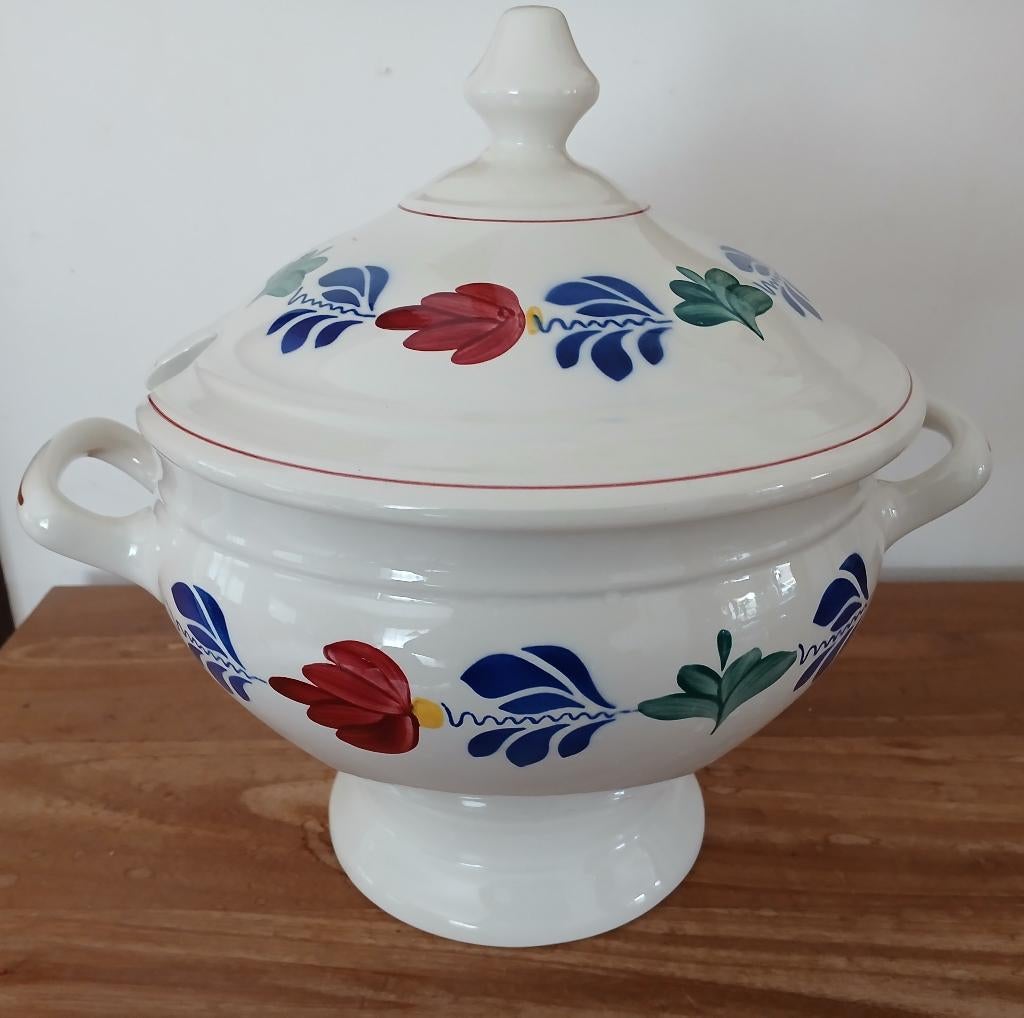 Soepterrine Boerenbont Boch, 3 liter, Ophalen of Verzenden, Aardewerk, Boerenbont, Schaal of Schalen