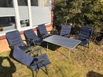 Bardani lage campingstoelen x 6 + Safarica campingtafel, Caravans en Kamperen, Kampeermeubelen, Ophalen, Zo goed als nieuw, Campingstoel