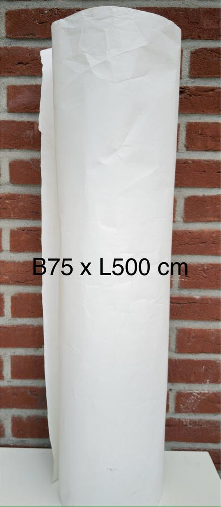 Restant Vezelbehang - 75 x 500 cm, Huis en Inrichting, Stoffering | Behang, Ophalen, Minder dan 10 m², Wit