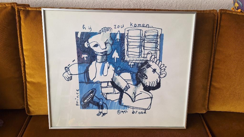 Herman Brood - Prince 1993 (hij zou komen), Antiek en Kunst, Kunst | Litho's en Zeefdrukken, Ophalen