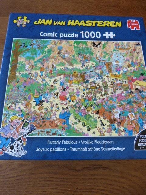 Jan van Haasteren - Vrolijke Fladderaars, 1000 stukjes, Ophalen of Verzenden, 500 t/m 1500 stukjes, Zo goed als nieuw, Legpuzzel