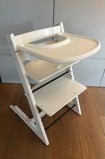 Witte Stokke Tripp Trapp meegroeistoel met opties!, Ophalen, Gebruikt, Meegroeistoel, Afneembaar eetblad