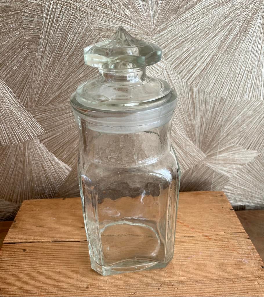 Antieke GLAZEN SNOEPPOT, Antiek en Kunst, Verzenden
