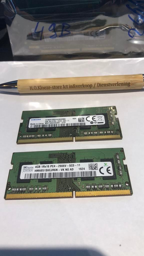 4GB DDR4 2666v RAM, DDR4, Ophalen of Verzenden, Zo goed als nieuw, Laptop