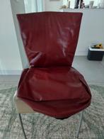 6 Lederen stoelhoezen rood Montis Spica, Huis en Inrichting, Stoelen, Ophalen, Gebruikt, Design, Leer