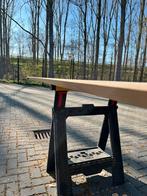 Rechthoekige eettafel 200x100x3 verjongd eiken rustiek, Eikenhout, 50 tot 100 cm, Vijf personen of meer, Rechthoekig