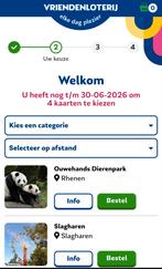 Dagje uit met de VriendenLoterij voor vier personen, Tickets en Kaartjes, Drie personen of meer