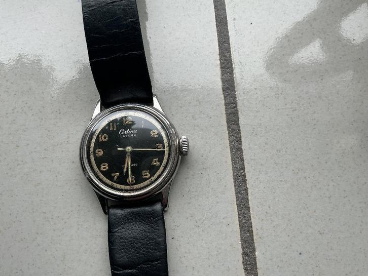 Certina labora, Sieraden, Tassen en Uiterlijk, Horloges | Heren, Gebruikt, Polshorloge, Overige merken, Staal, Leer, Ophalen of Verzenden