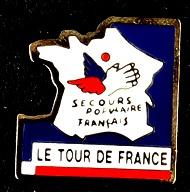 Le Tour de France pin- blauw wit rood, Verzamelen, Verzenden, Nieuw, Sport, Speldje of Pin