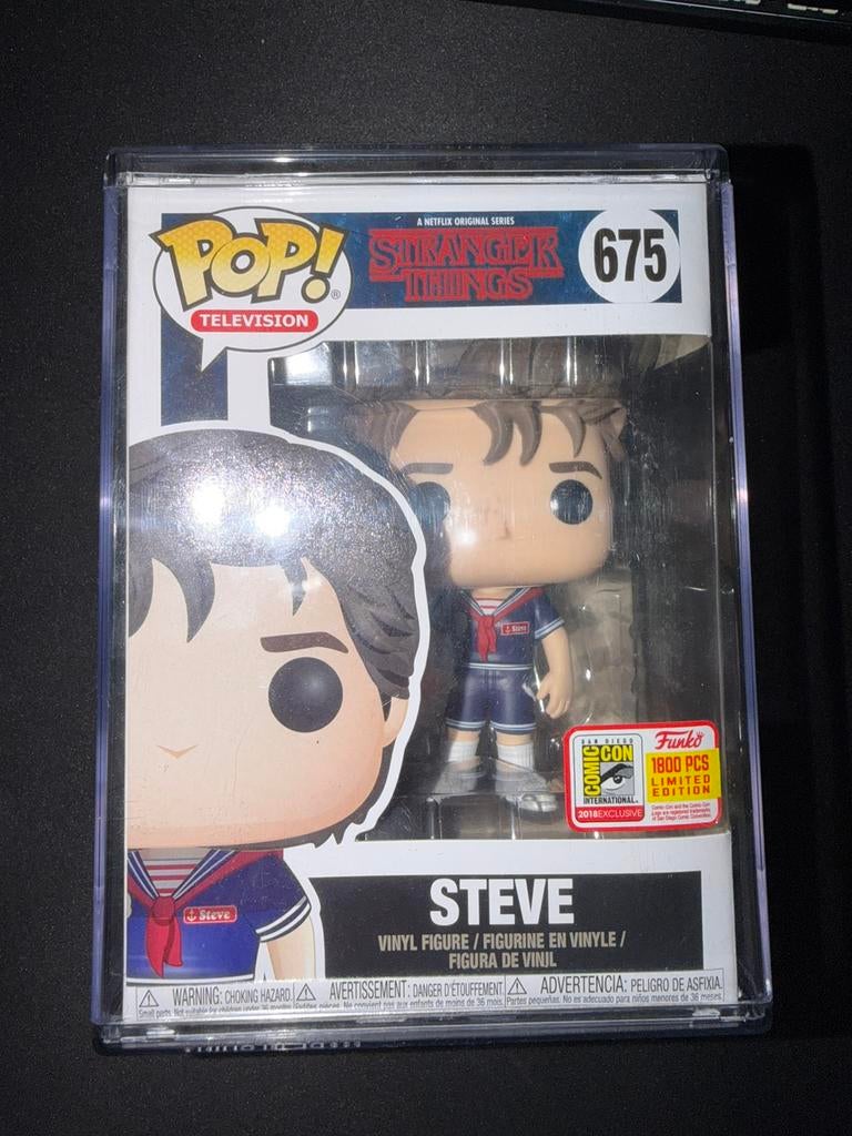 Funko Pop Steve #675 SDCC 2018 1800 pcs Stranger Things, Verzenden, Zo goed als nieuw