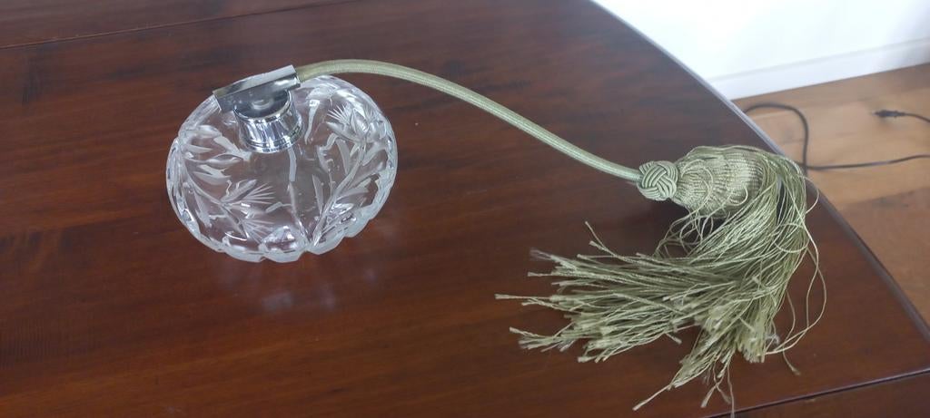 Vintage Parfum Fles met verstuiver, Ophalen of Verzenden