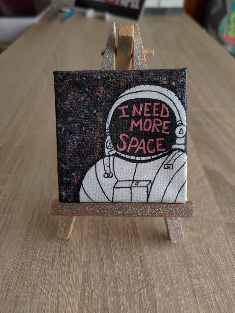 Mini Canvas "I Need More Space", Ophalen of Verzenden