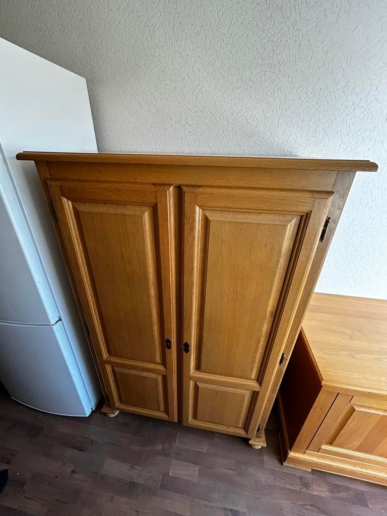 Blank Eiken Computerkast / Meubel, Ophalen, Zo goed als nieuw, 170 cm of meer
