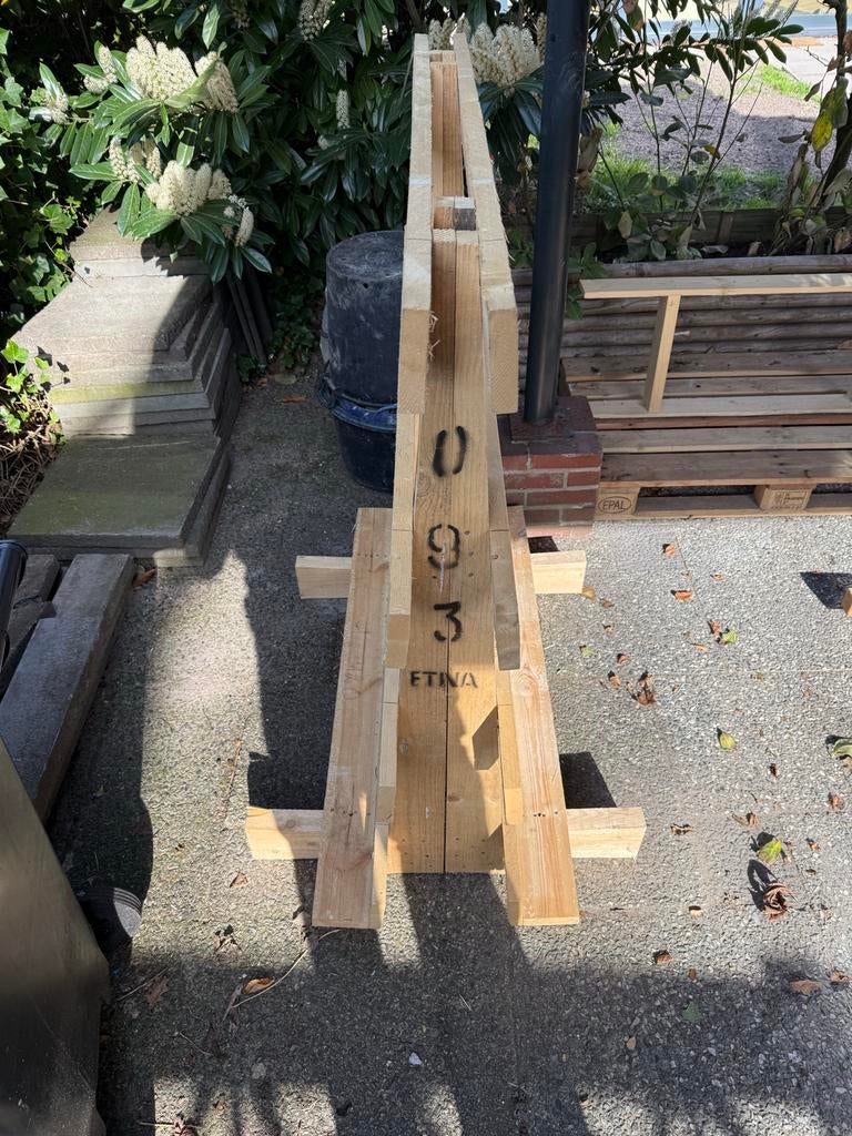 Houten glasbok, Doe-het-zelf en Verbouw, Hout en Planken, Ophalen, Gebruikt, 25 tot 50 mm, Overige typen