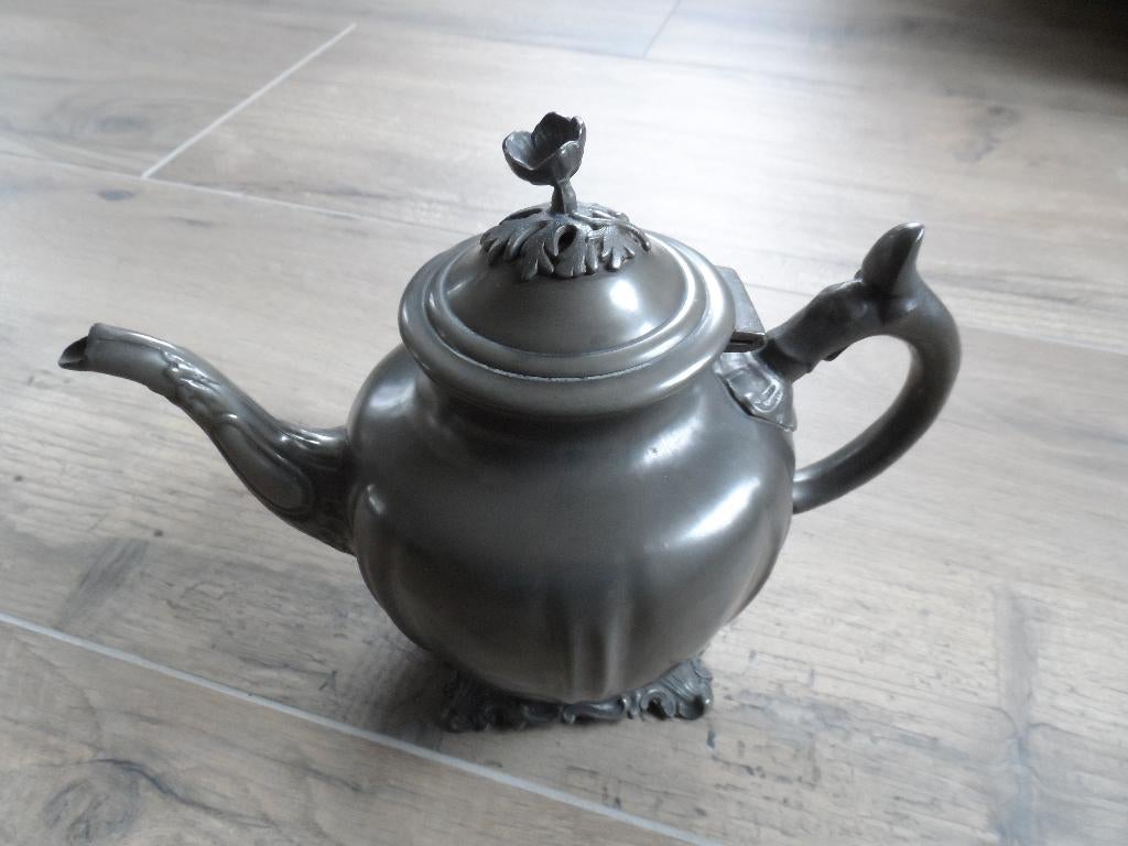 Tinnen theepot., Ophalen of Verzenden