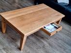 Eiken salontafel met lade, Huis en Inrichting, Tafels | Salontafels, Ophalen, Gebruikt, 100 tot 150 cm, 50 tot 75 cm