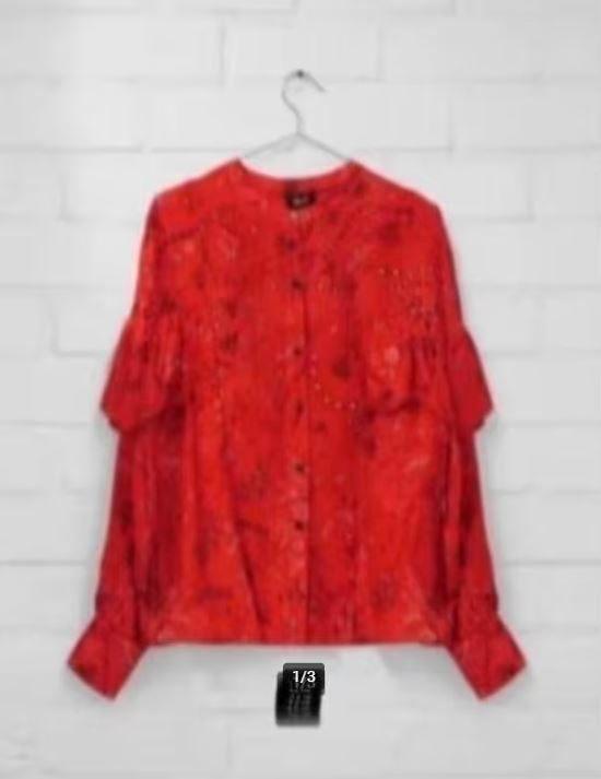 ALIX the Label - Prachtige blouse maat L - Nieuw €120, Kleding | Dames, Blouses en Tunieken, Nieuw, Maat 42/44 (L), Rood, Ophalen of Verzenden
