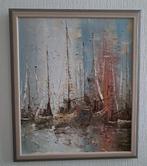 Boten op de rivier, Ophalen, 50 tot 75 cm, Zo goed als nieuw, Schilderij