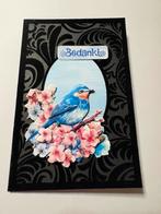 Velvet / fluweel kaart happy blue bird 1, Ophalen of Verzenden, Overige thema's