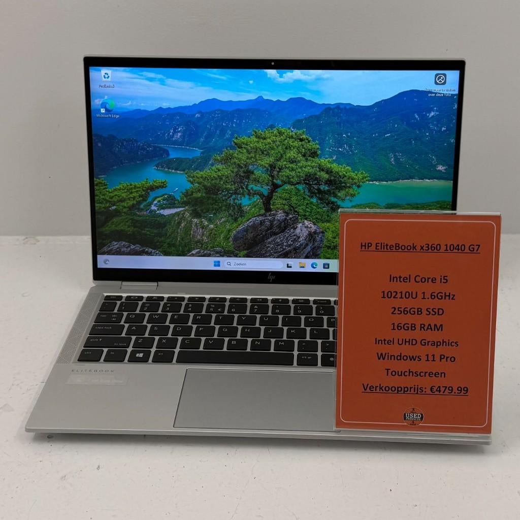 HP EliteBook x360 1040 G7 Laptop | Touch | i5 16GB 256GB, Computers en Software, Windows Laptops, 256 GB, 2 tot 3 Ghz, Qwerty