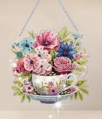 Raamhanger Kop en Schotel met stras steentjes, Tuin en Terras, Ophalen of Verzenden, Nieuw