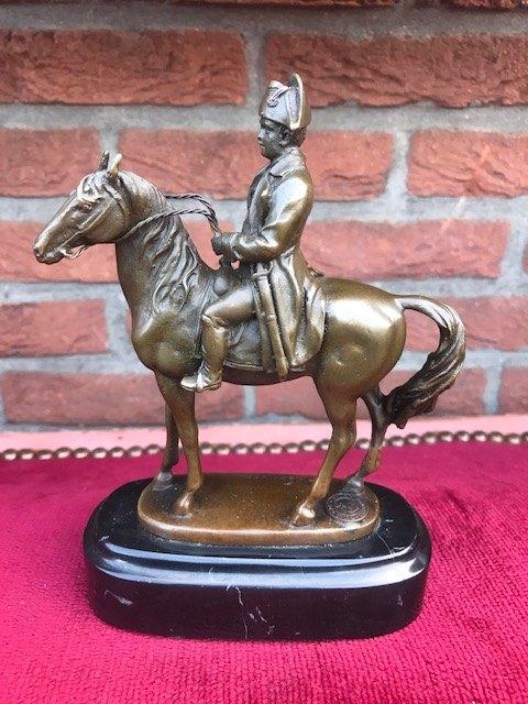 Napoleon te paard, verfijnd bronzen beeldje, Ophalen of Verzenden, Brons