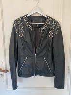 Goosecraft zwartleren jasje met studs - Maat M, Kleding | Dames, Jasjes, Kostuums en Pakken, Maat 38/40 (M), Zwart, Ophalen of Verzenden