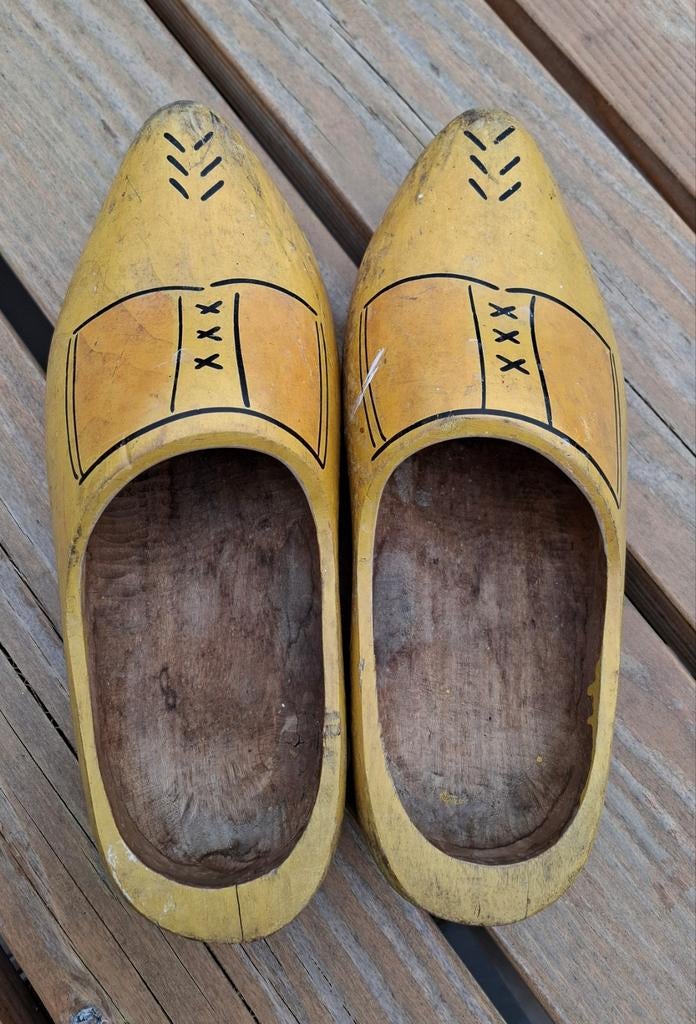 Oude houten klompen maat 39/40, Ophalen, Overige kleuren, Onbekend, Klompen