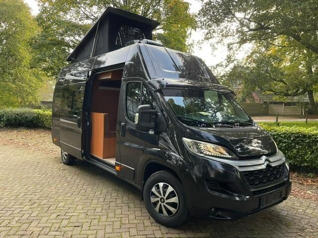 CITROEN JUMPER BUSCAMPER met SLAAPHEFDAK en GROTE GARAGE, Overige merken, Buscamper of Camperbus, Airbags, Hefdak