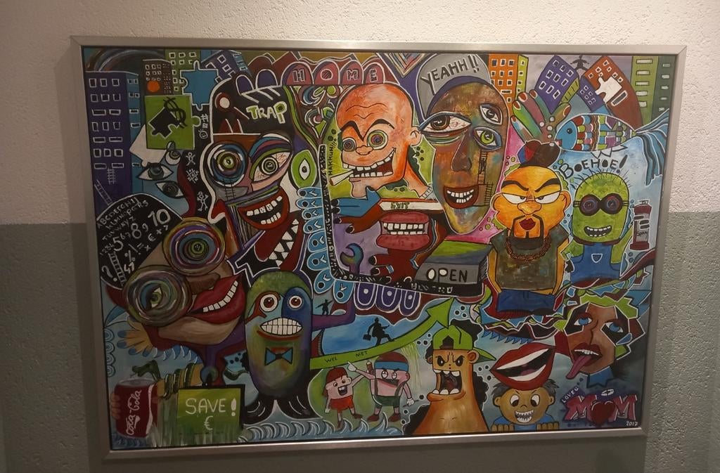 Acrylverf schilderij 150x100, Antiek en Kunst, Ophalen