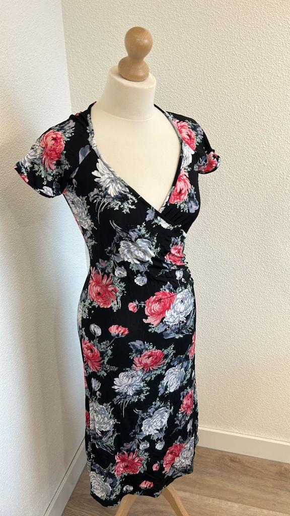 King Louie maat M retro rozen jurk 752, Maat 38/40 (M), Zwart, Ophalen of Verzenden, Zo goed als nieuw