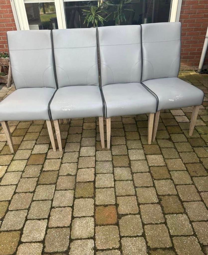 Set van vier Henders & Hazel stoelen, Huis en Inrichting, Stoelen, Ophalen, Comfort, Gebruikt, Leer