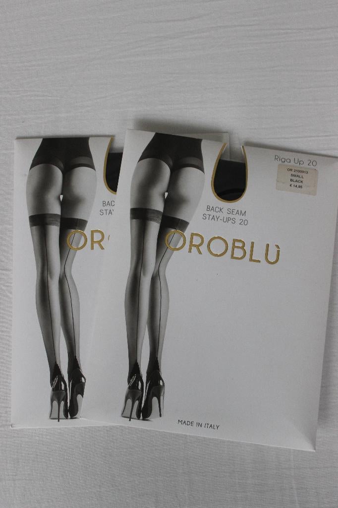 Oroblu Riga Up 20 hold up kousen met naad, Kleding | Dames, Leggings, Maillots en Panty's, Zwart, Nieuw, Ophalen of Verzenden