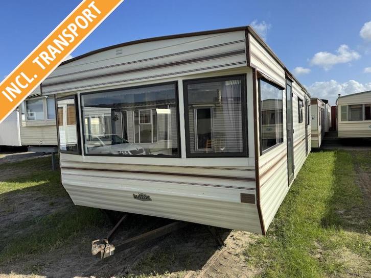 Boston stacaravan 9x3 met 2 slaapkamers, Caravans en Kamperen, Stacaravans, tot en met 4
