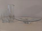 Set glaswerk 1 kan, 2 glazen een een schaal zgan, Ophalen, Zo goed als nieuw, Glas
