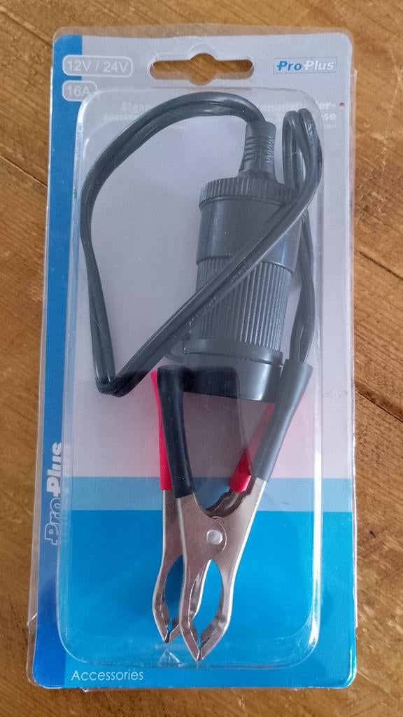 SIGARETTENAANSTEKER doos met acc.u  klemmen 12V/24V 16A, Ophalen of Verzenden, Nieuw