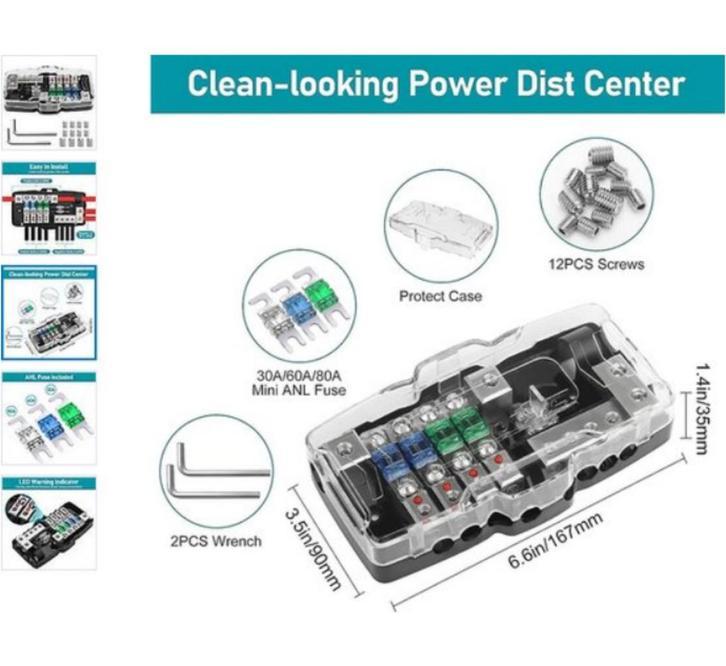 power distributieblok, auto-audio multifunctionele 4-weg mid, Auto diversen, Niet ingevuld, Niet ingevuld, Nieuw, Ophalen of Verzenden
