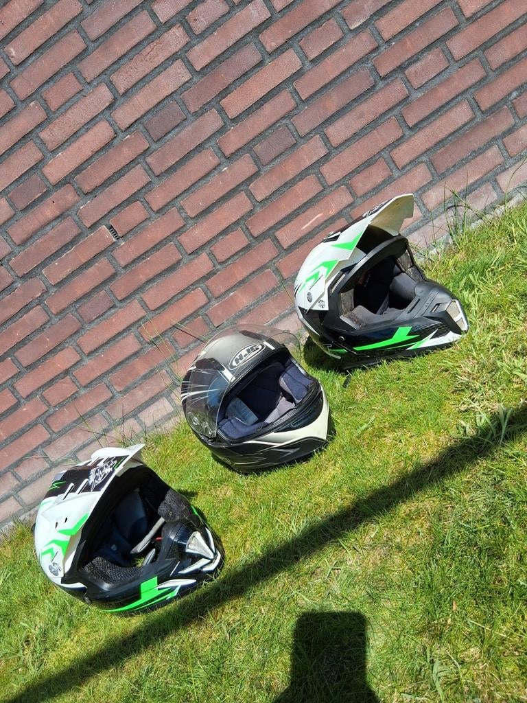 Drie moter cross helmen, Motoren, Ophalen of Verzenden, Tweedehands, S, Overige merken