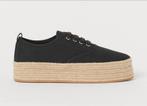 H&M Divided Zwarte Canvas Espadrille Sneakers Maat 39, Kleding | Dames, Zwart, Ophalen of Verzenden, Zo goed als nieuw, Espadrilles of Moccasins